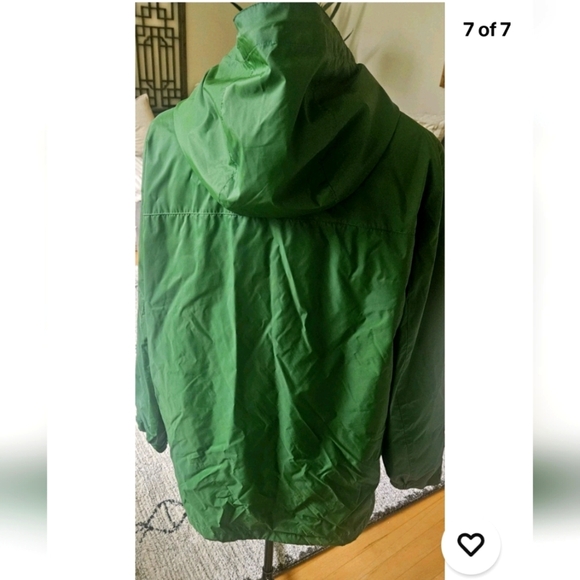 Vintage Tommy Hilfiger Hooded Rain & Windbreaker Jacket Forest Green Size XL - Picture 7 of 7